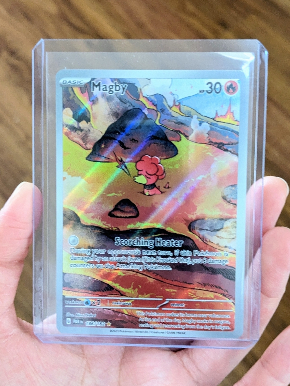๐ฅ๐ Magby Paradox Rift Card - Illustration Rare Pokemon Card Holo ๐ ๐ฅ - Picture 3 of 4